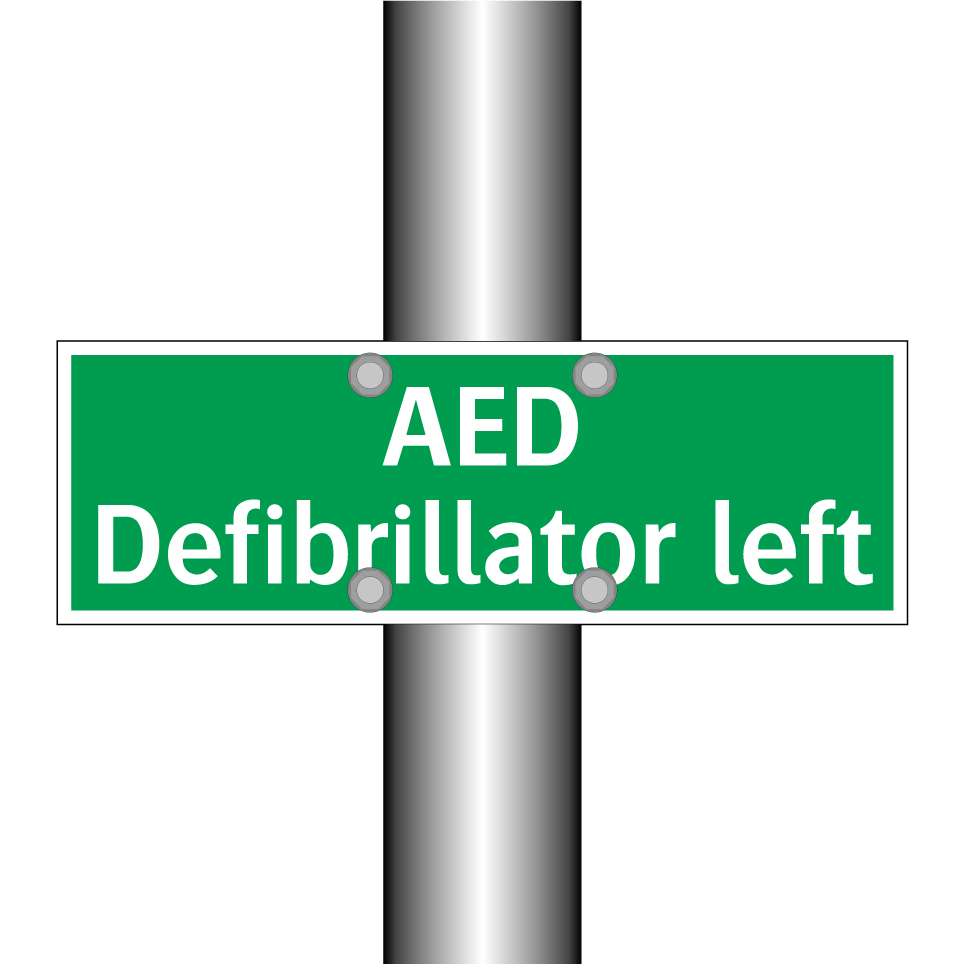 AED Defibrillator left