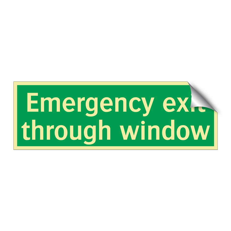 Emergency exit through window