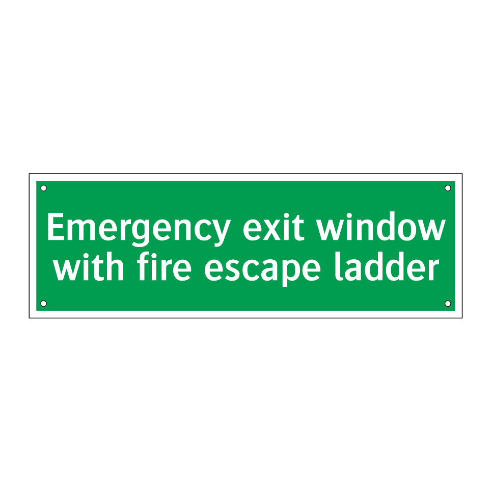 Emergency exit window with fire escape ladder