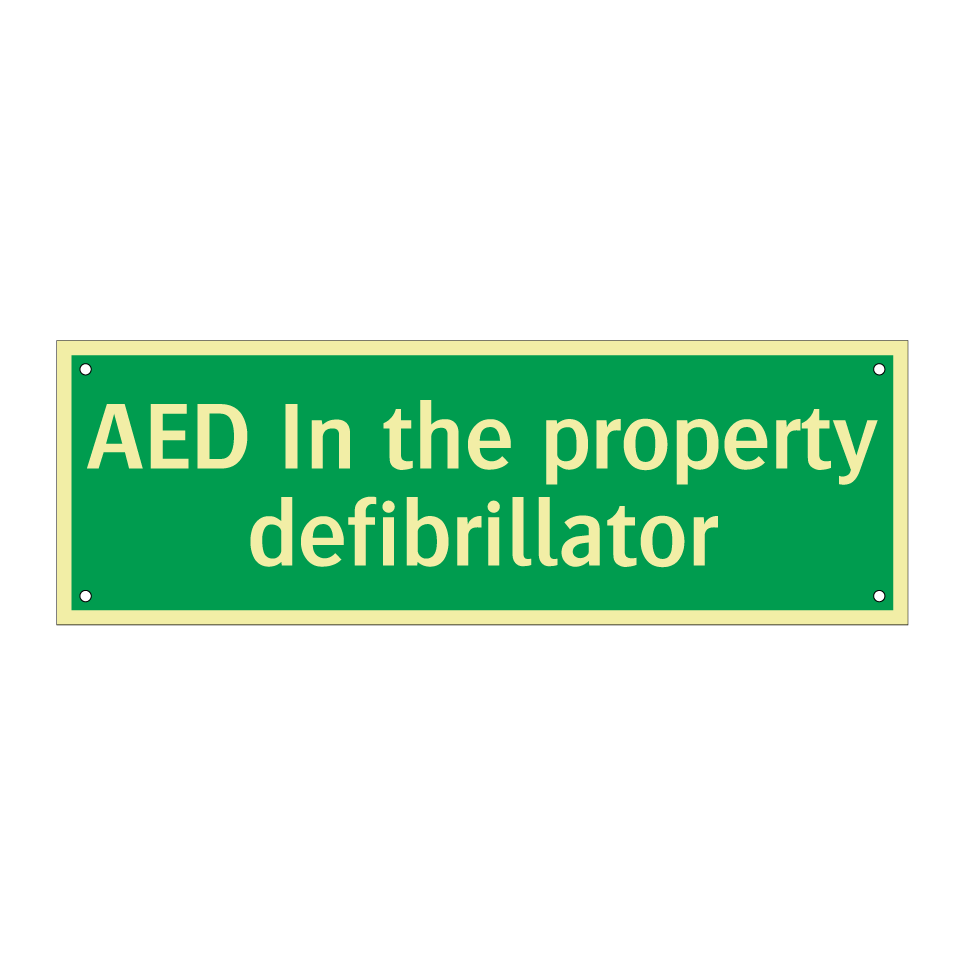 AED In the property defibrillator