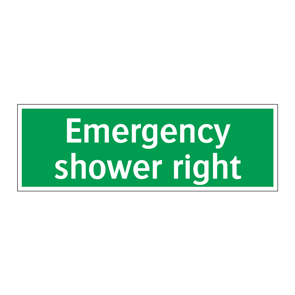 Emergency shower right