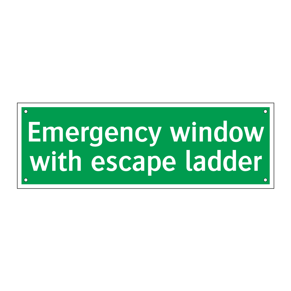 Emergency window with escape ladder