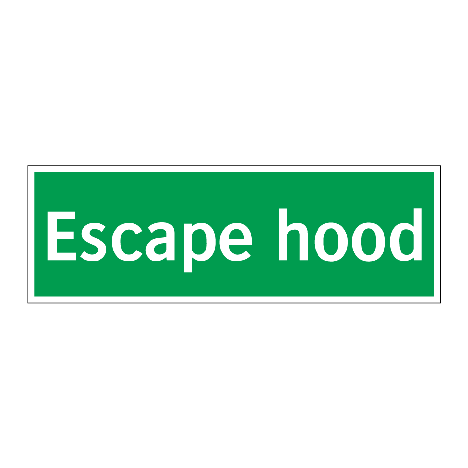 Escape hood