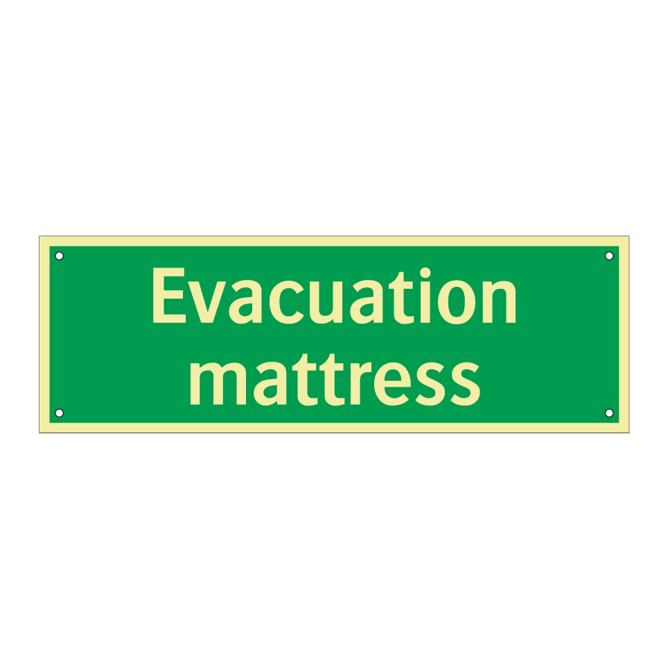 Evacuation mattress