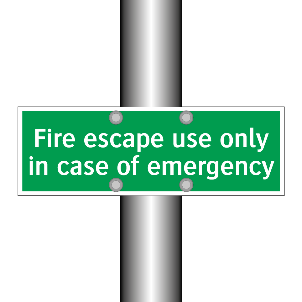 Fire escape use only in case of emergency
