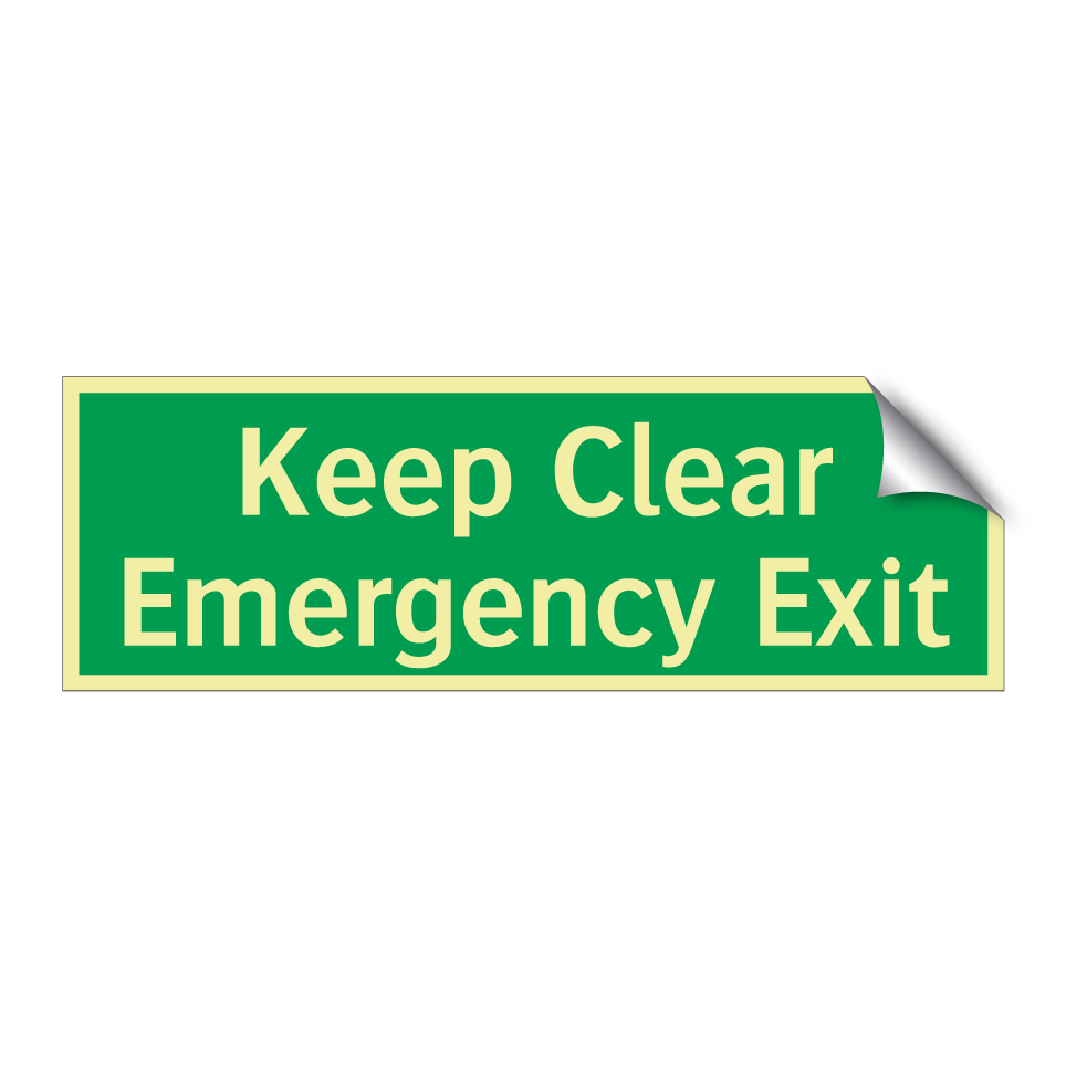 Keep Clear Emergency Exit