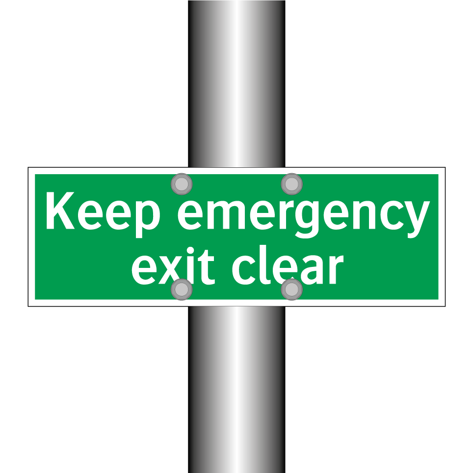 Keep emergency exit clear