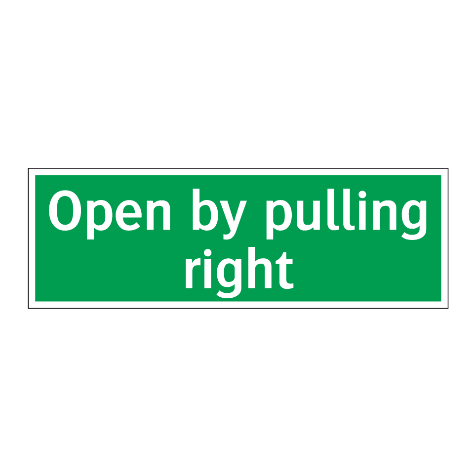 Open by pulling right