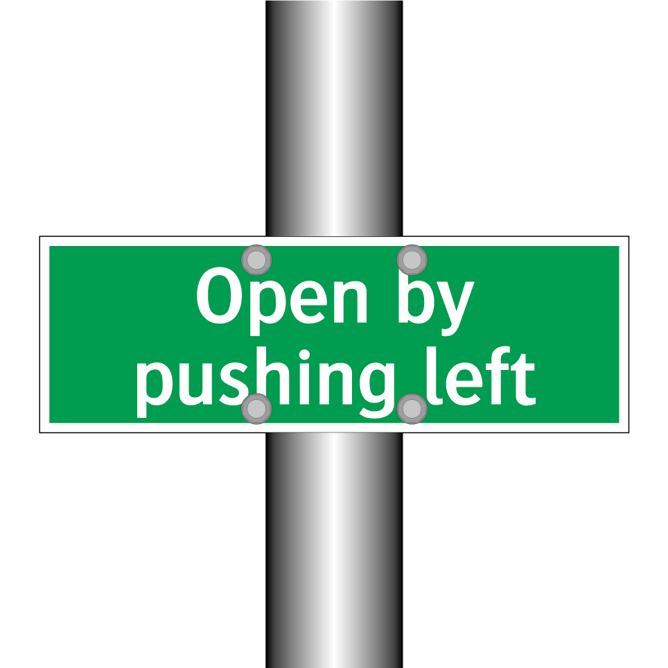 Open by pushing left