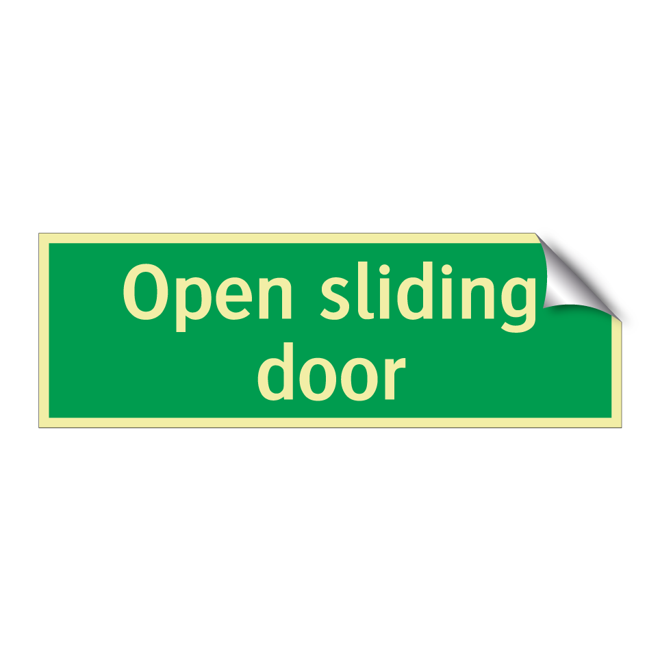 Open sliding door