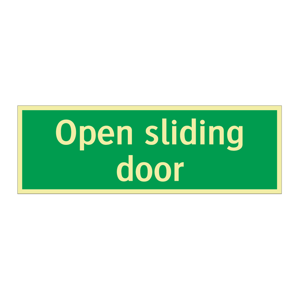 Open sliding door