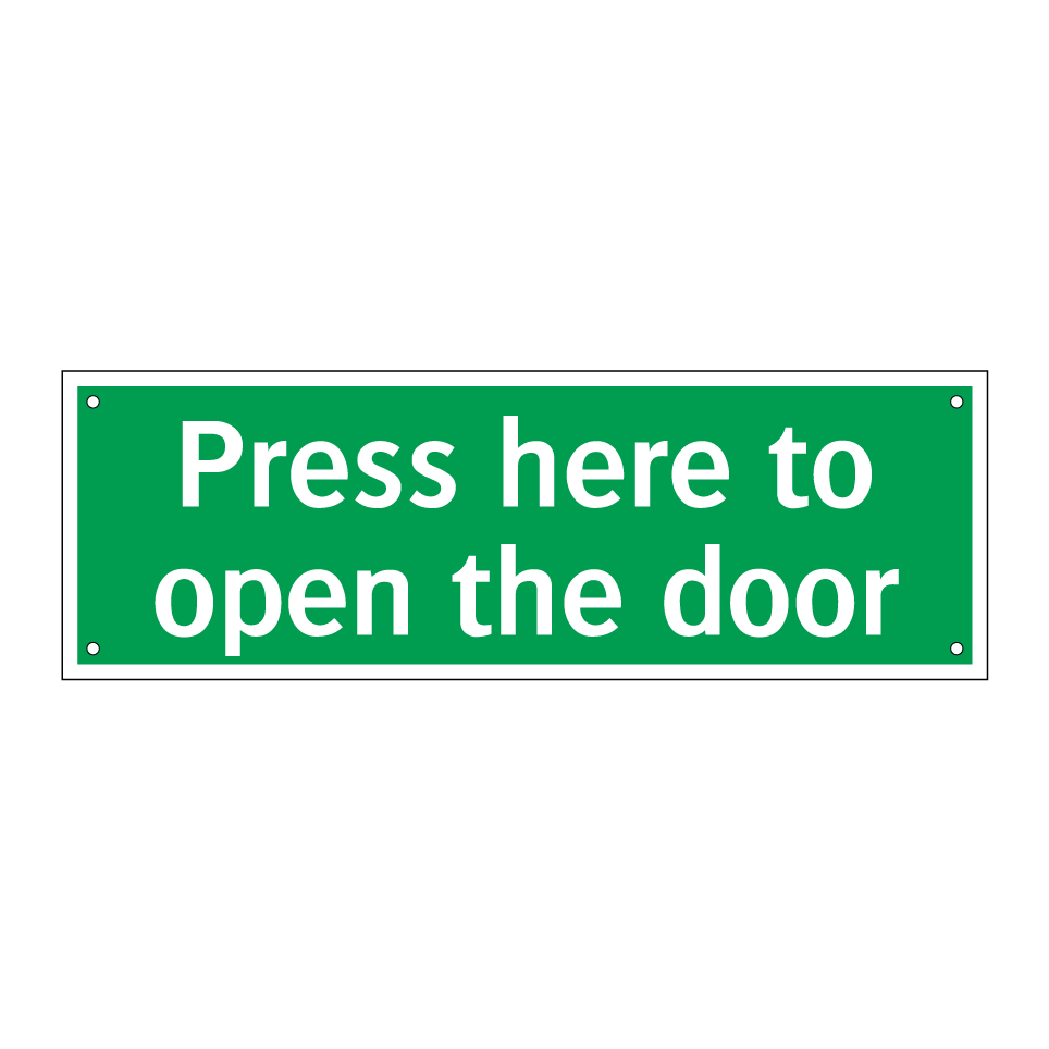 Press here to open the door