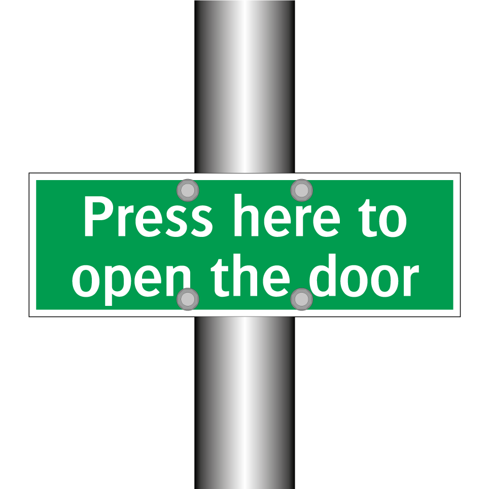 Press here to open the door