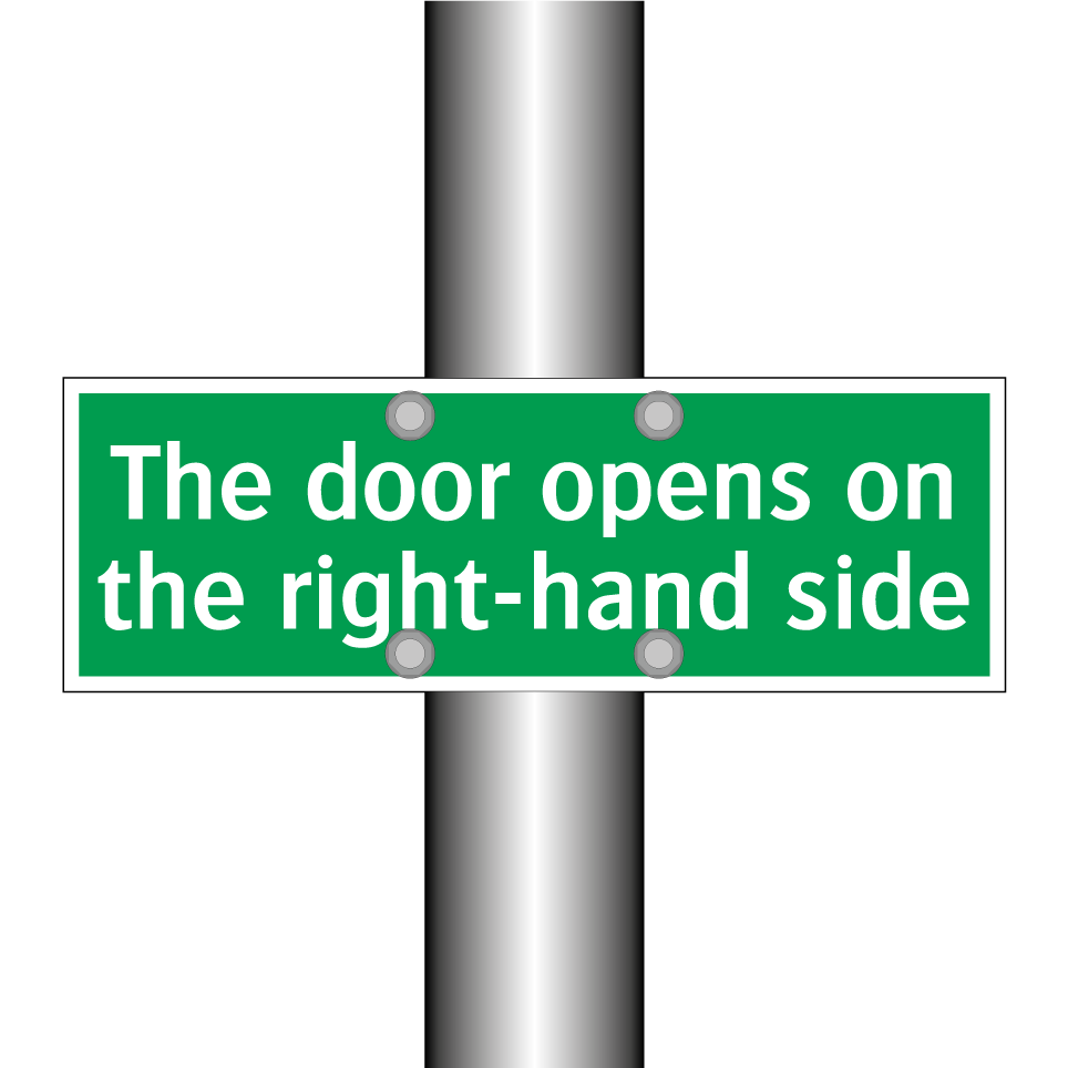 The door opens on the right-hand side