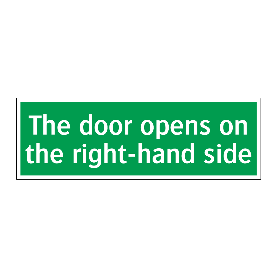 The door opens on the right-hand side
