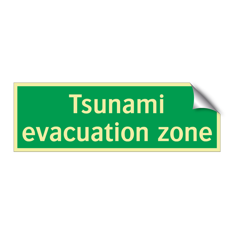Tsunami evacuation zone