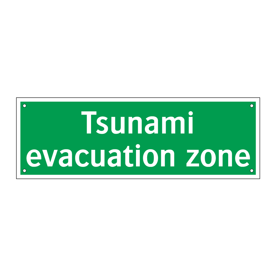 Tsunami evacuation zone