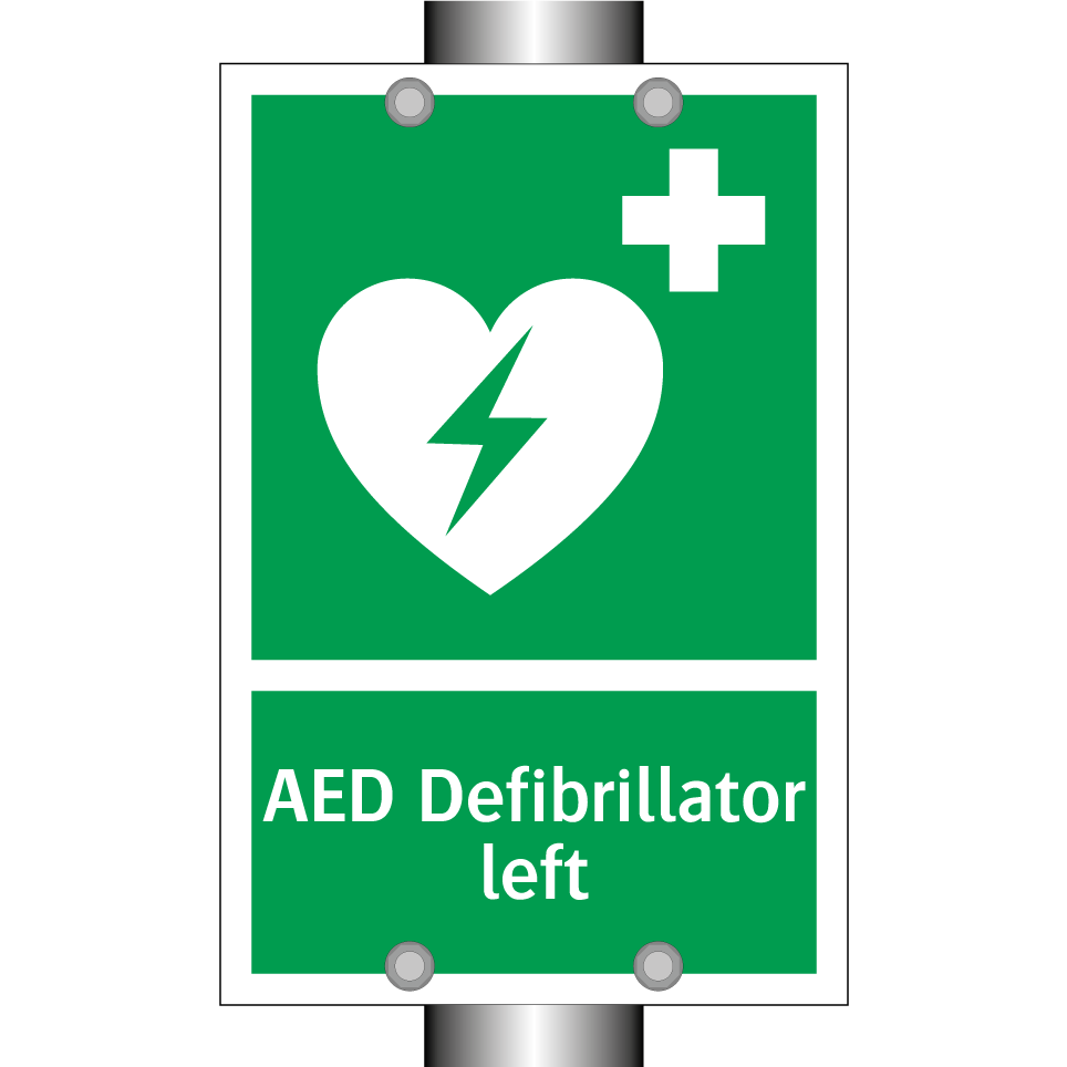 AED Defibrillator left