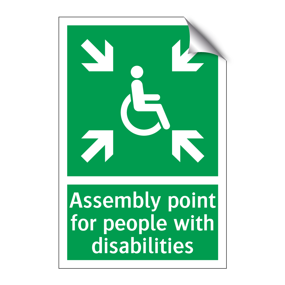 Assembly point for people with disabilities