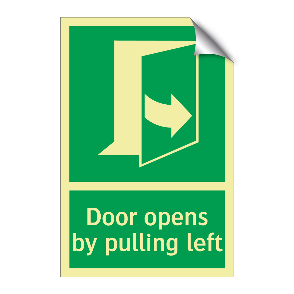 Door opens by pulling left