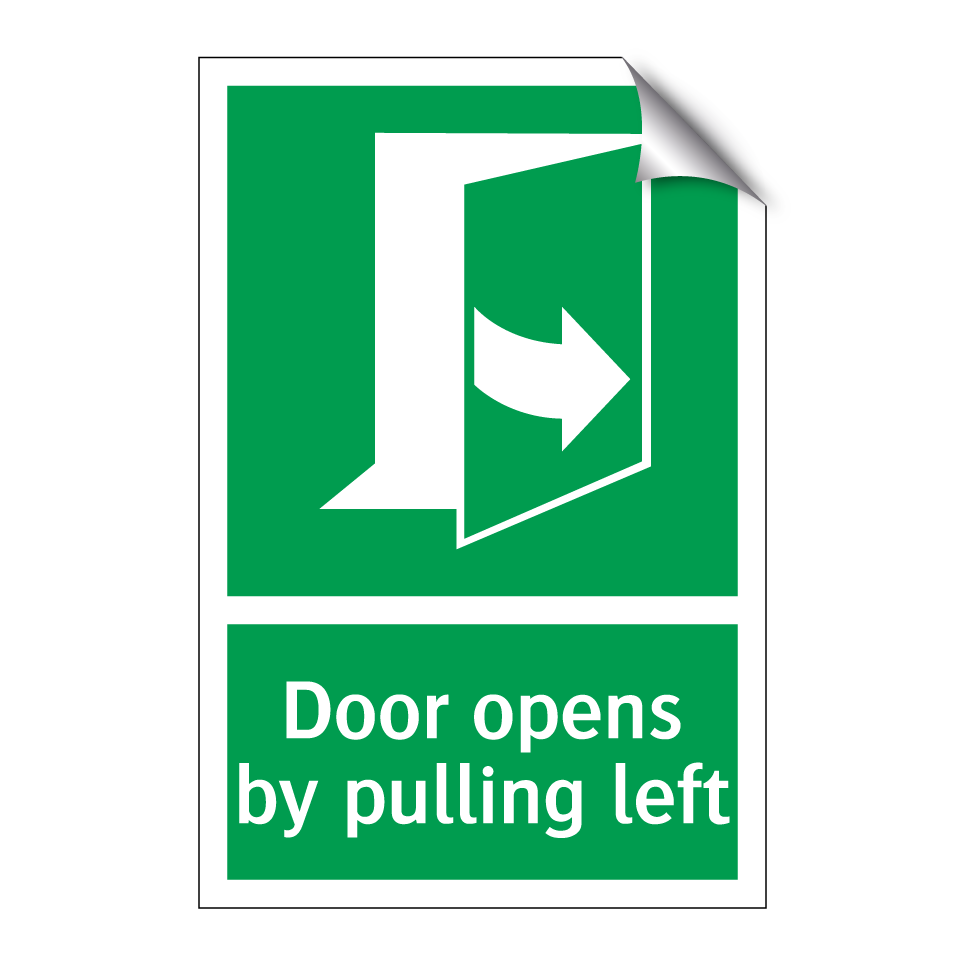 Door opens by pulling left