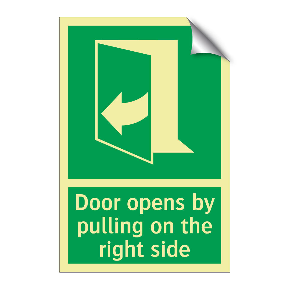 Door opens by pulling on the right side