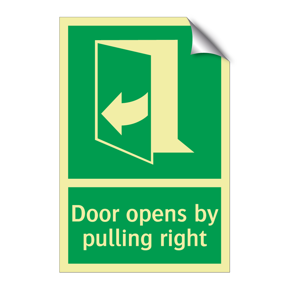 Door opens by pulling right