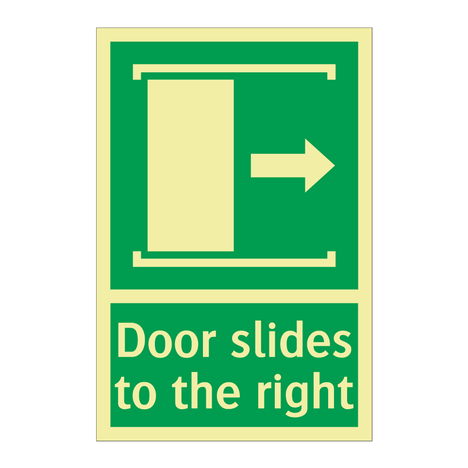 Door slides to the right