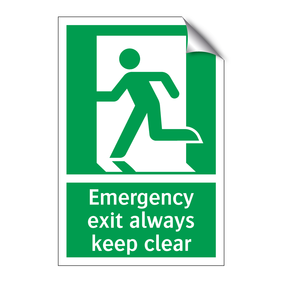 Emergency exit always keep clear