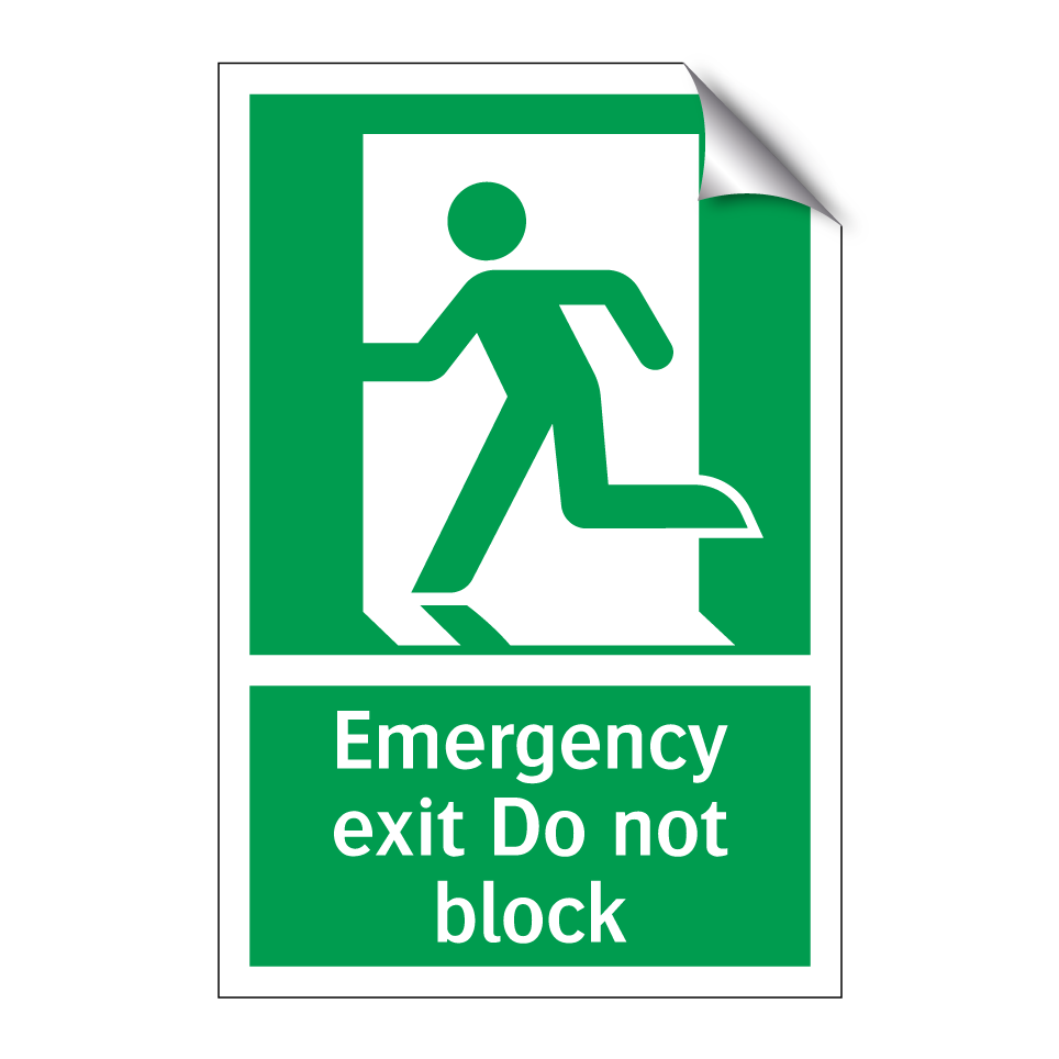 Emergency exit Do not block