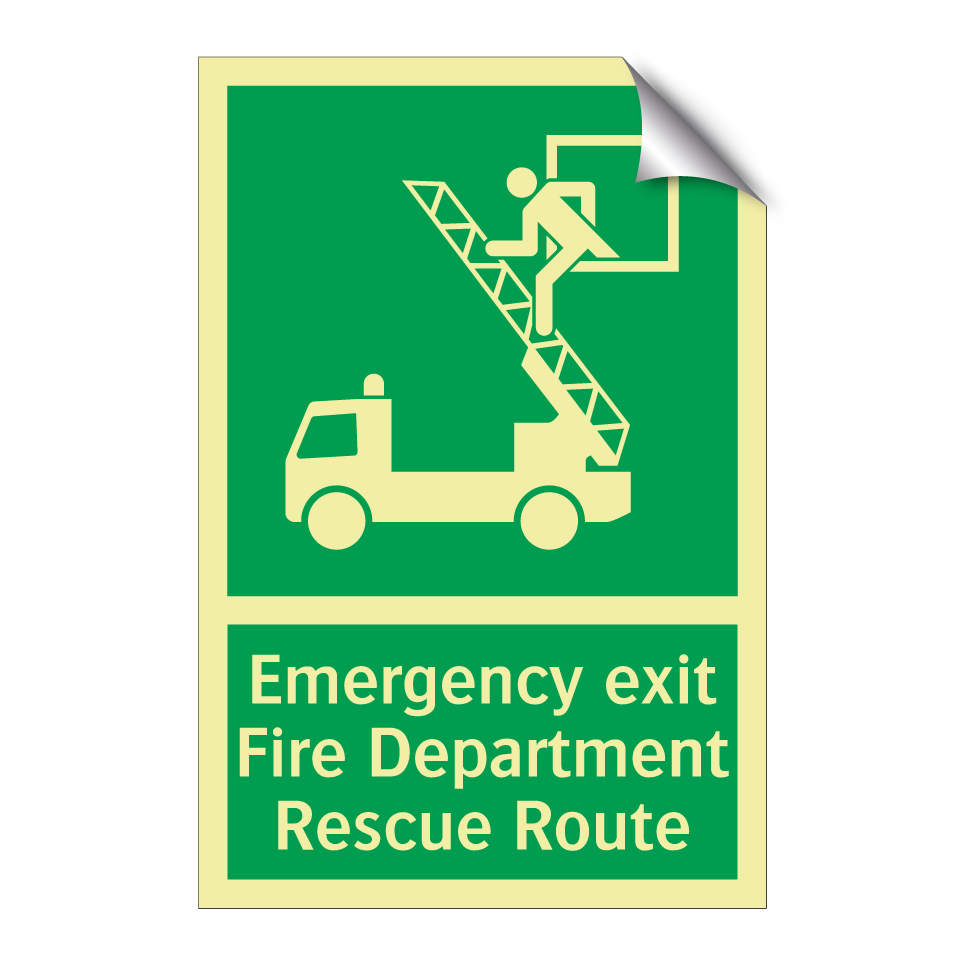 Emergency exit Fire Department Rescue Route