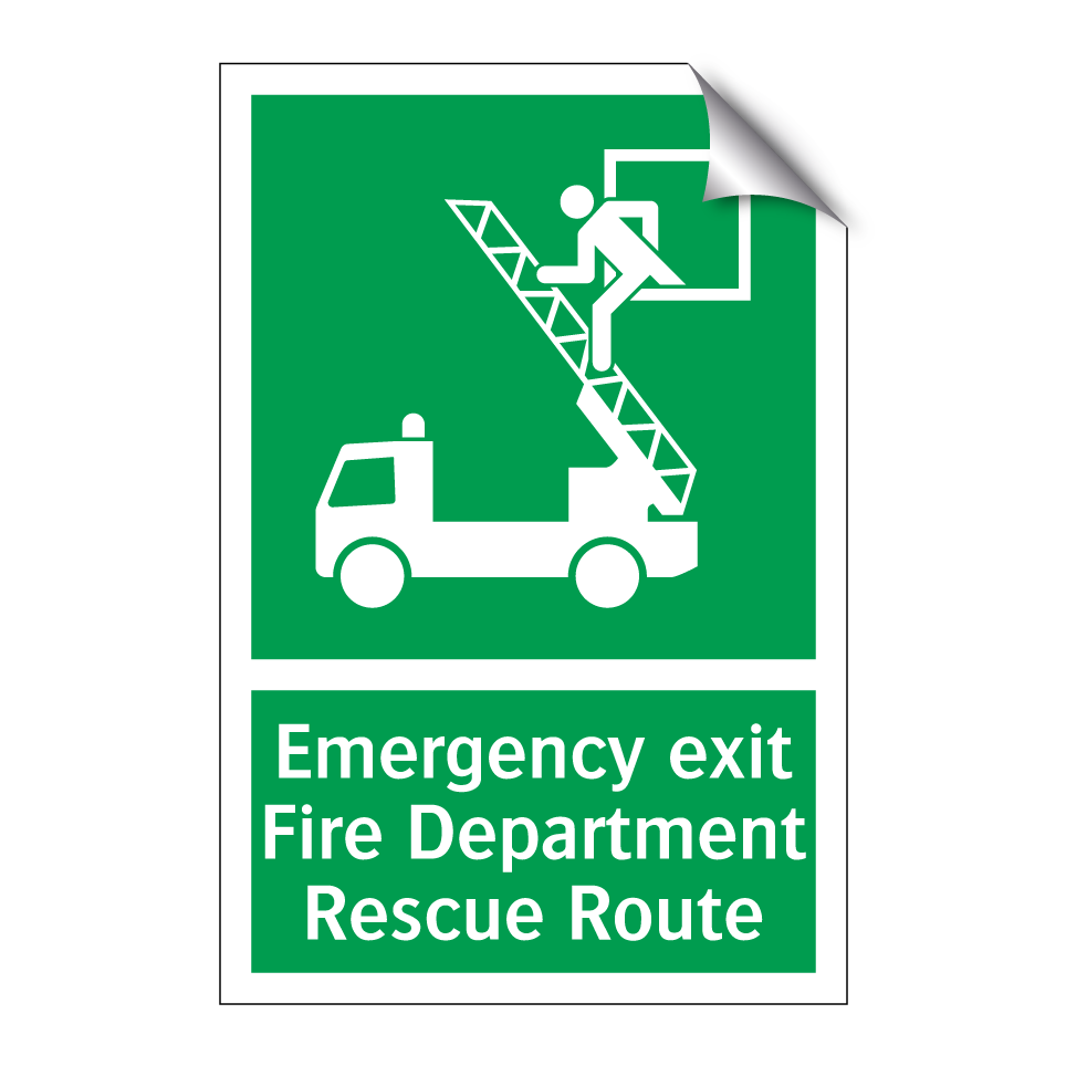 Emergency exit Fire Department Rescue Route