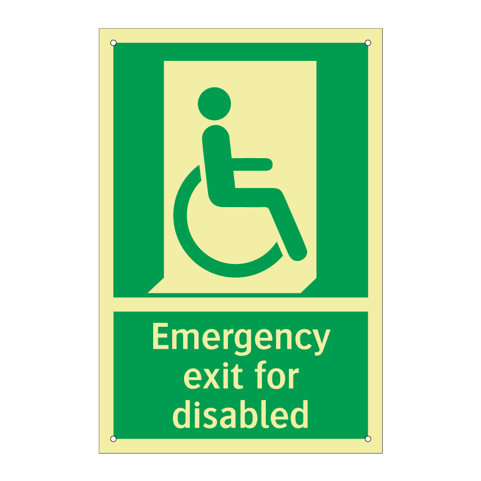 Emergency exit for disabled