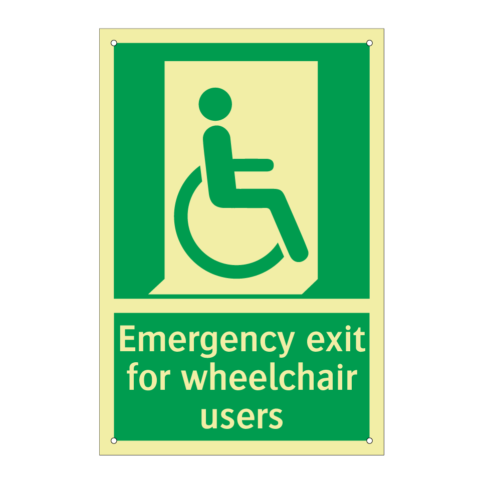 Emergency exit for wheelchair users