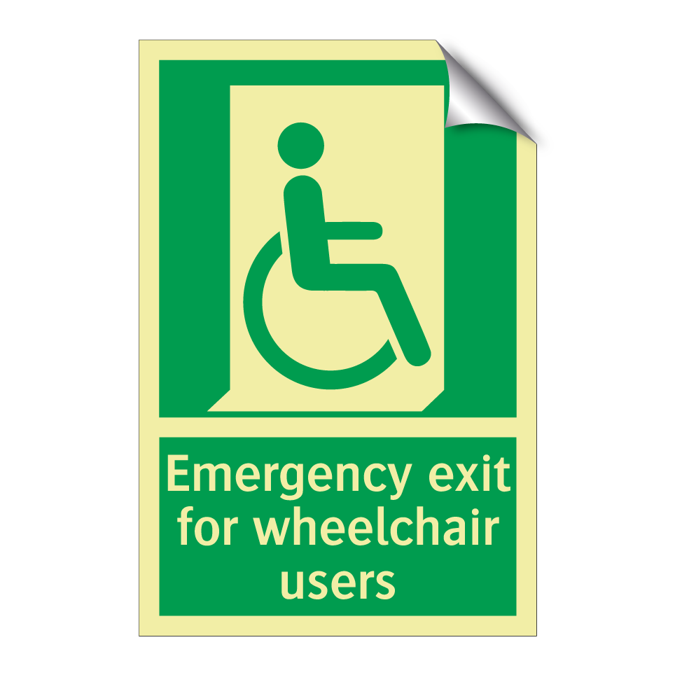 Emergency exit for wheelchair users