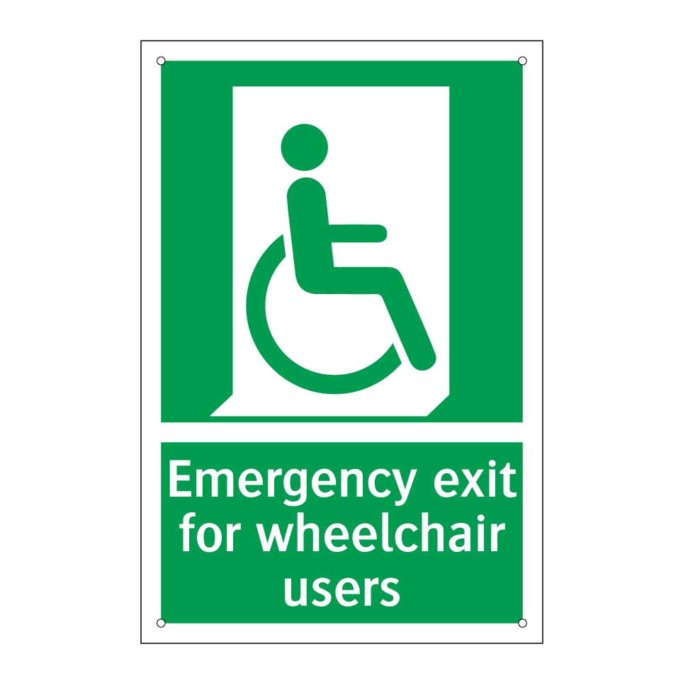 Emergency exit for wheelchair users