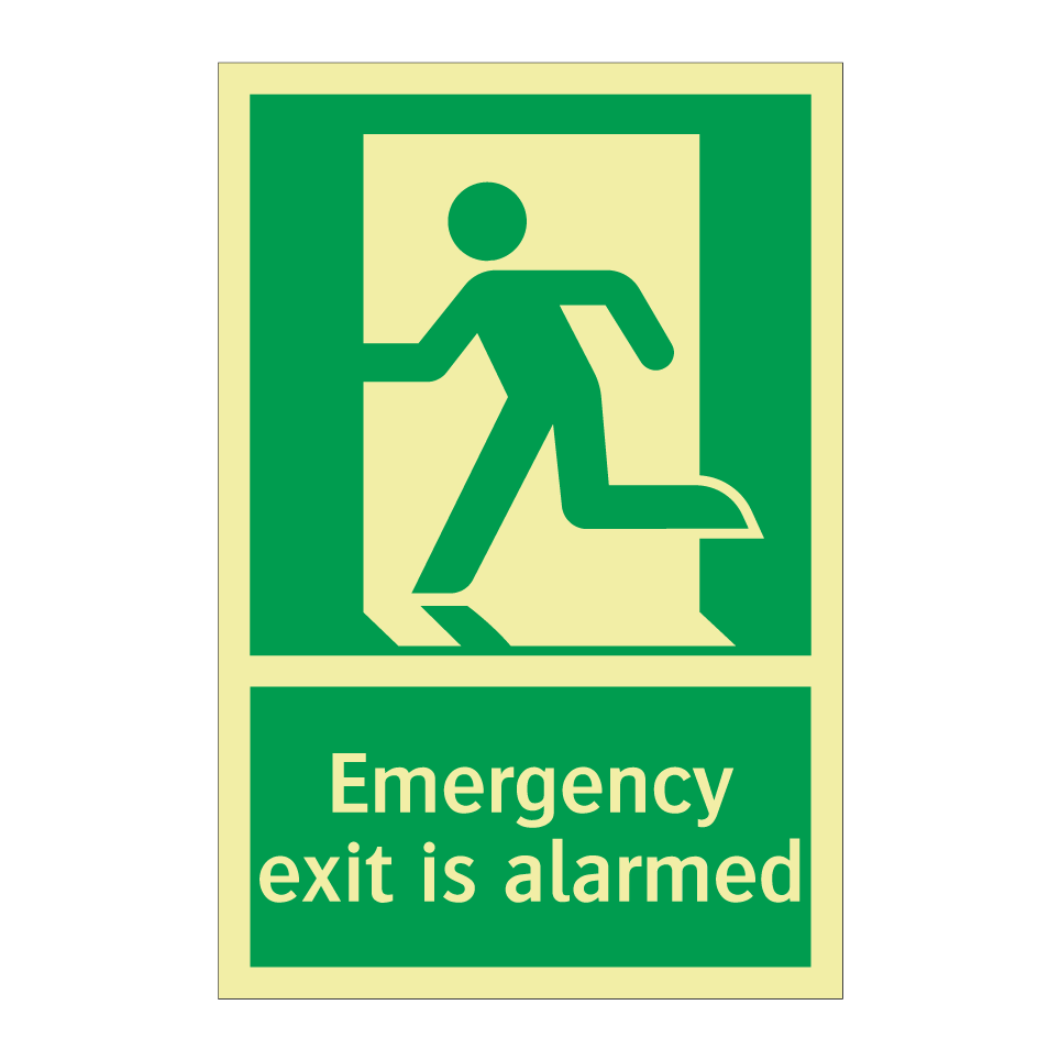 Emergency exit is alarmed
