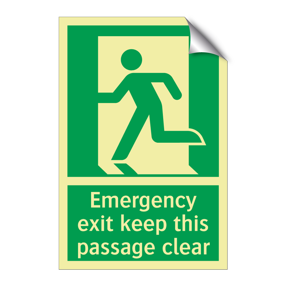 Emergency exit keep this passage clear