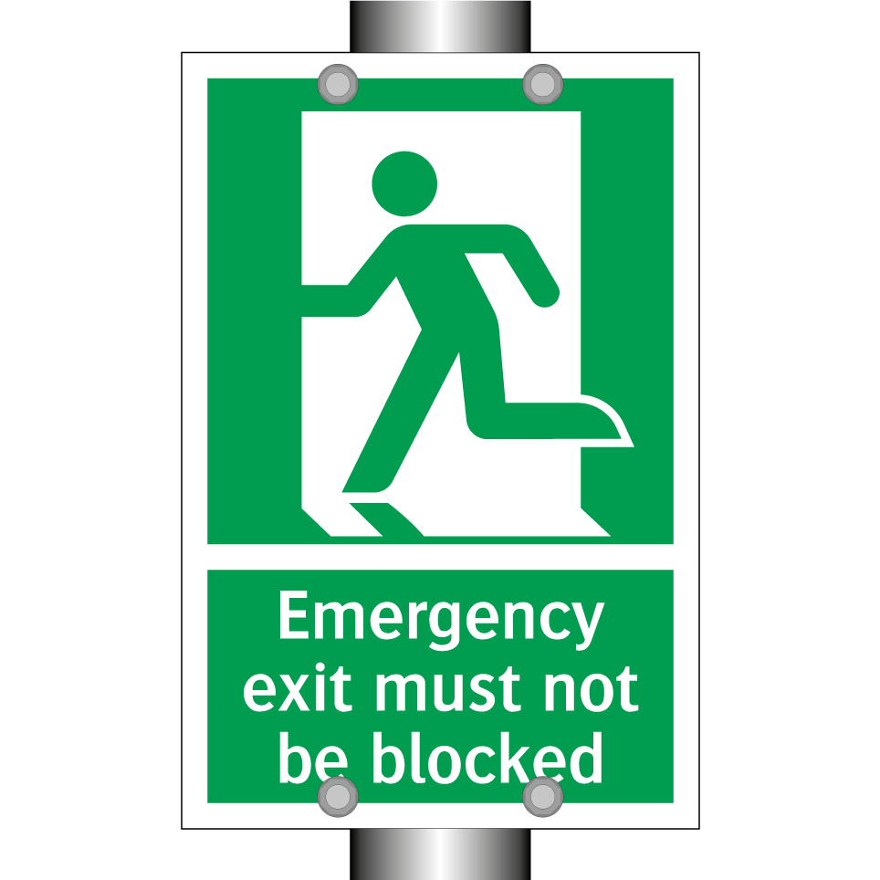 Emergency exit must not be blocked