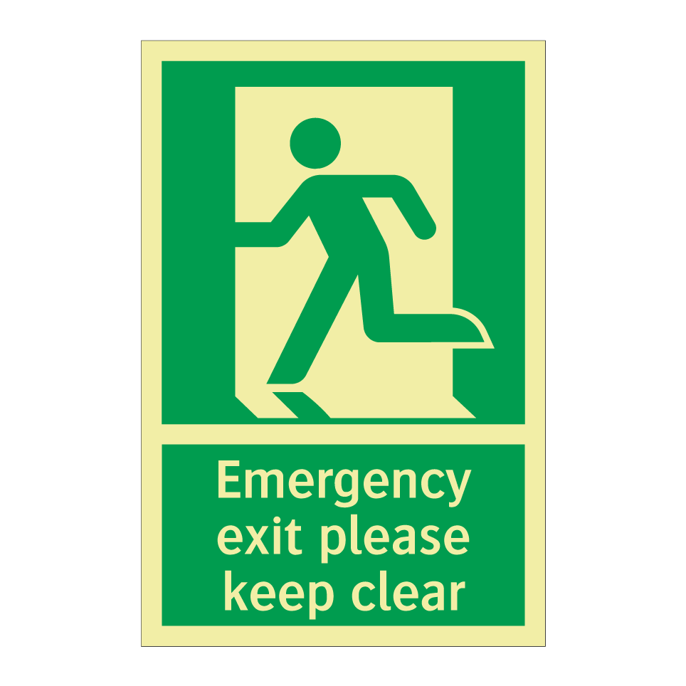 Emergency exit please keep clear