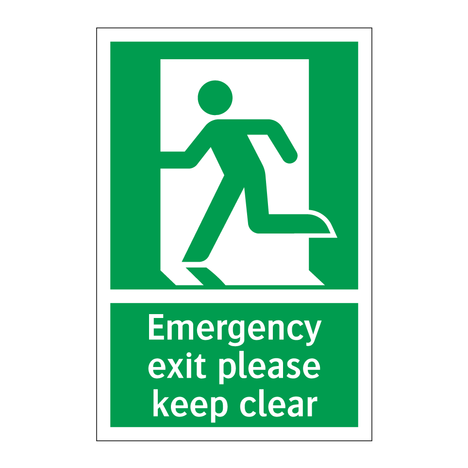 Emergency exit please keep clear