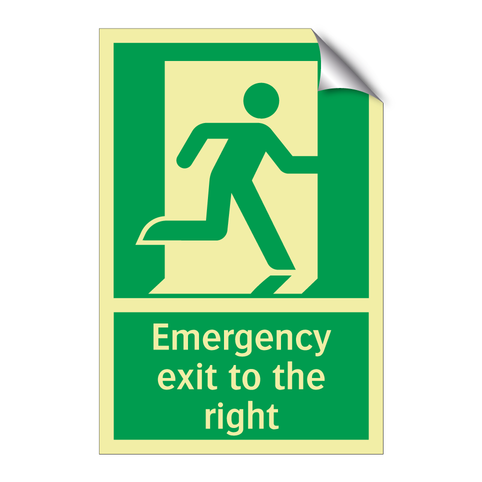 Emergency exit to the right