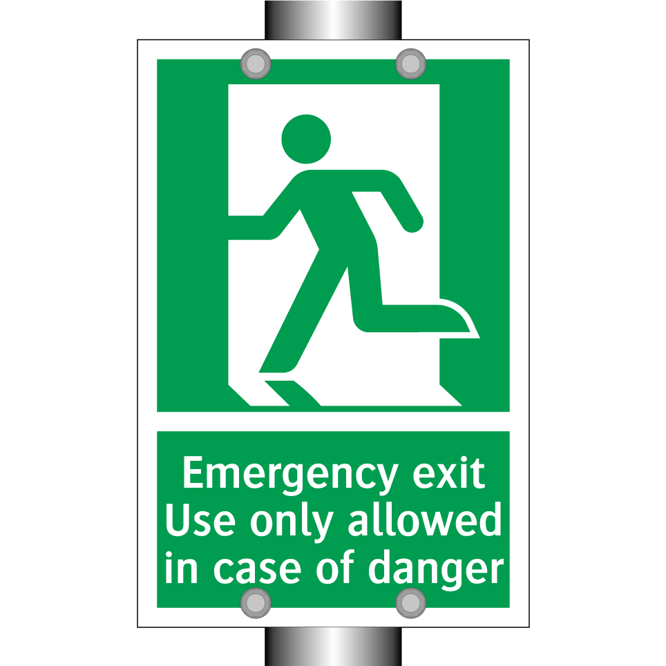 Emergency exit Use only allowed in case of danger