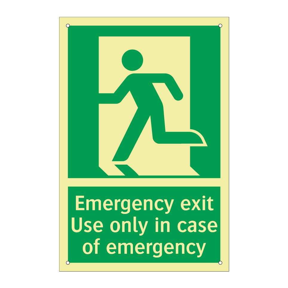 Emergency exit Use only in case of emergency