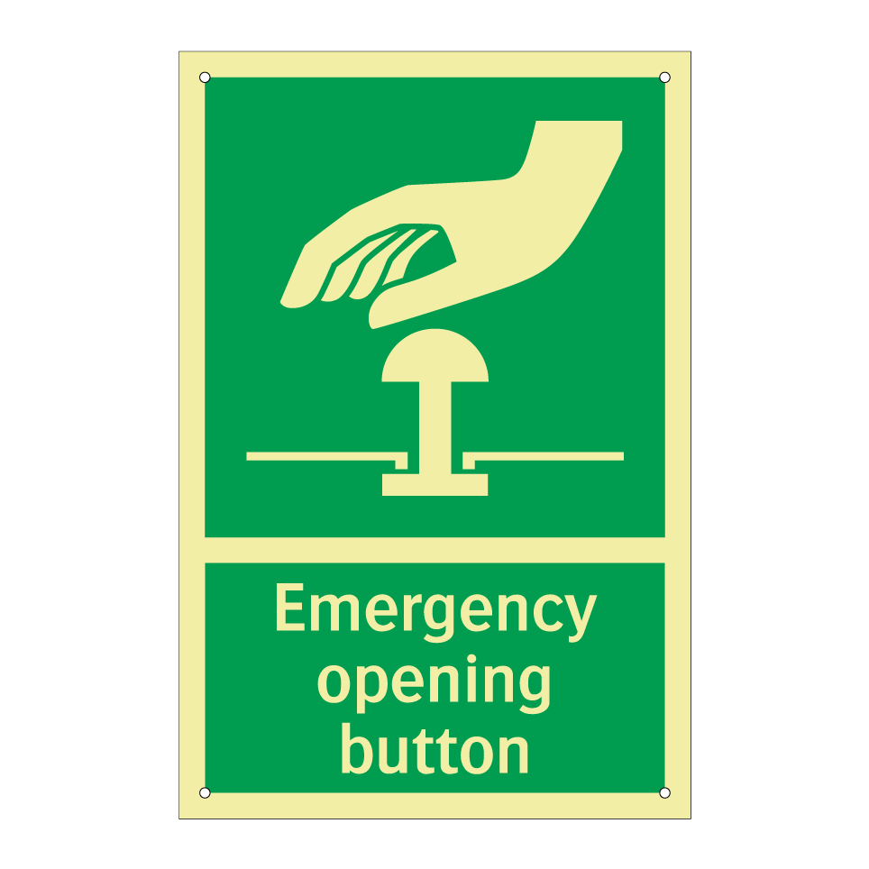 Emergency opening button
