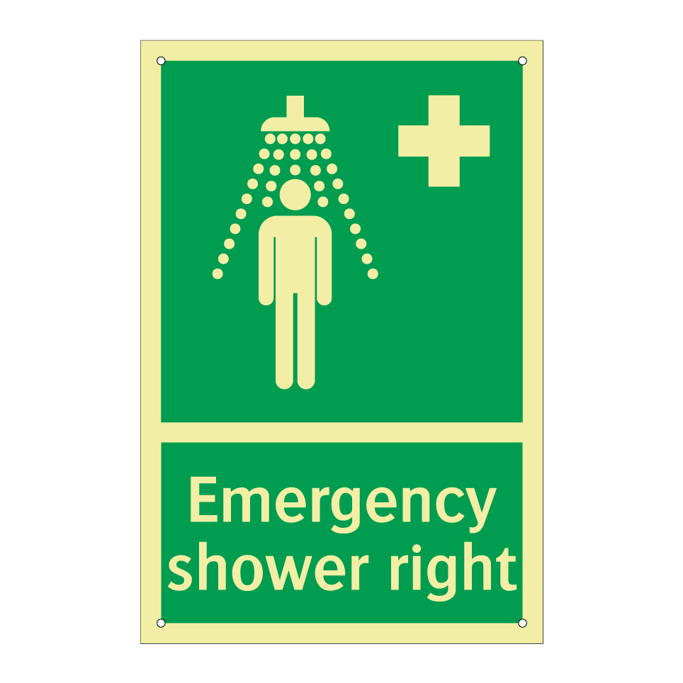 Emergency shower right