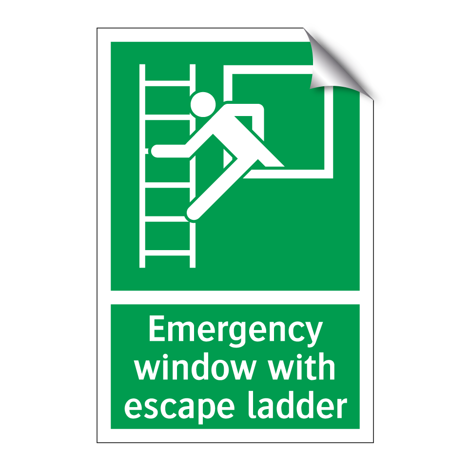 Emergency window with escape ladder