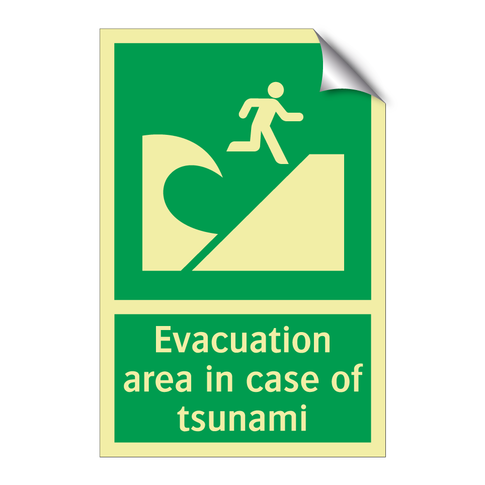 Evacuation area in case of tsunami