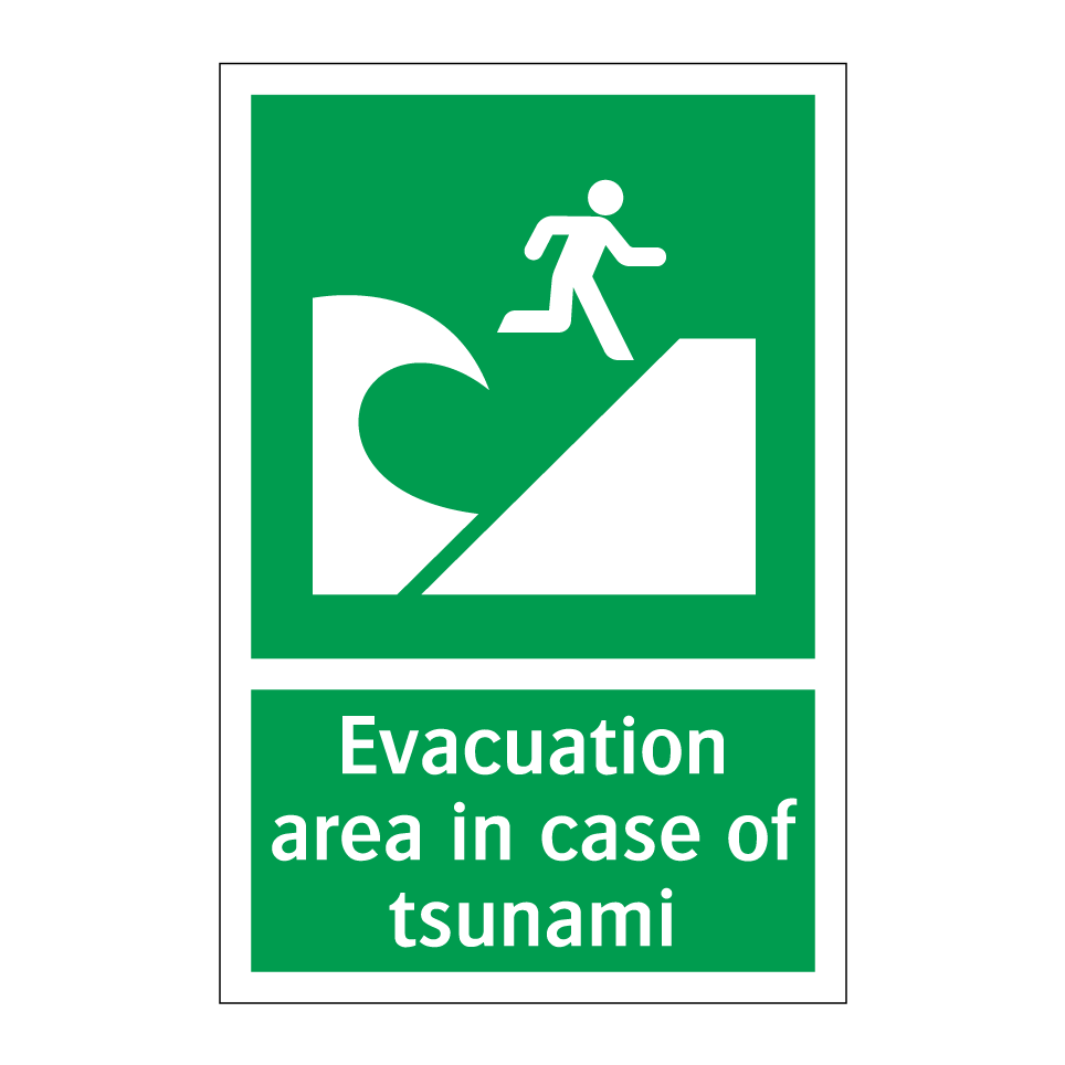 Evacuation area in case of tsunami