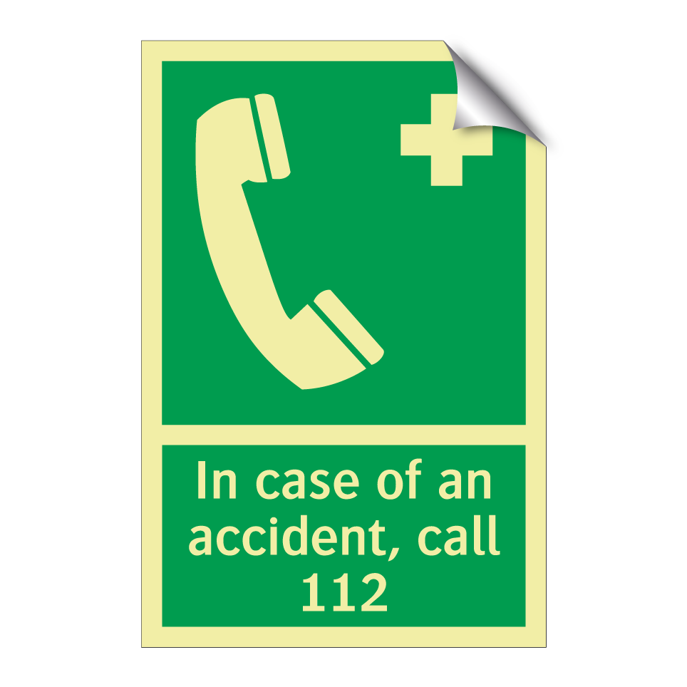 In case of an accident, call 112